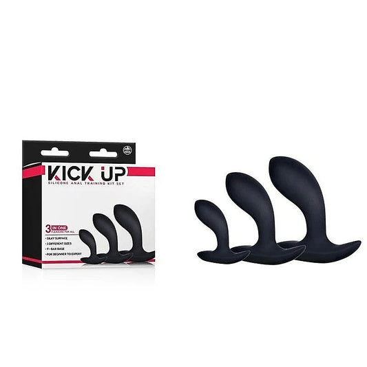 Excellent Power Kick Up Anal Trainer Butt Plugs 3 Sizes Set - Butt Plugs
