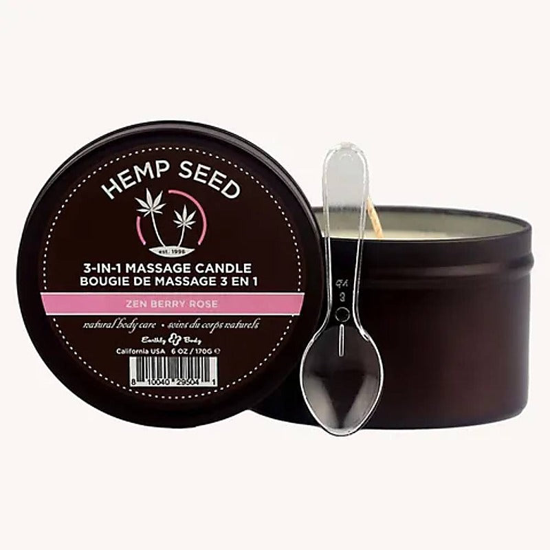 Hemp Seed 3-In-1 Adult Massage Candle By Earthly Body - Sex Pheromones and Perfumes