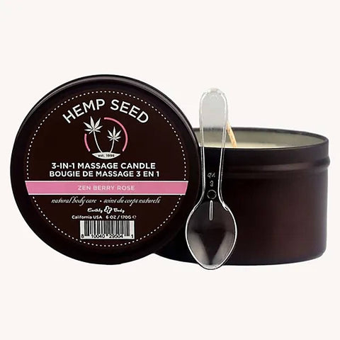 Hemp Seed 3-In-1 Adult Massage Candle By Earthly Body - Sex Pheromones and Perfumes
