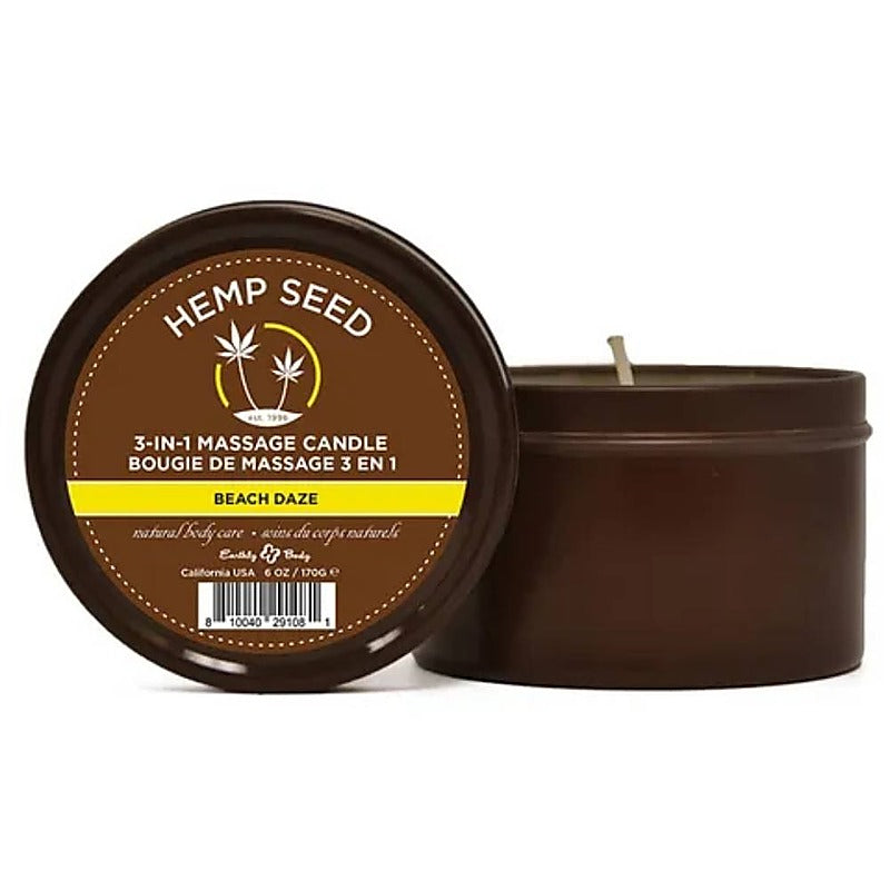 Hemp Seed 3-In-1 Adult Massage Candle By Earthly Body - Sex Pheromones and Perfumes