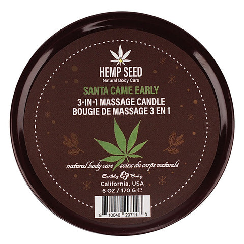 Hemp Seed 3-In-1 Adult Massage Candle By Earthly Body - Sex Pheromones and Perfumes