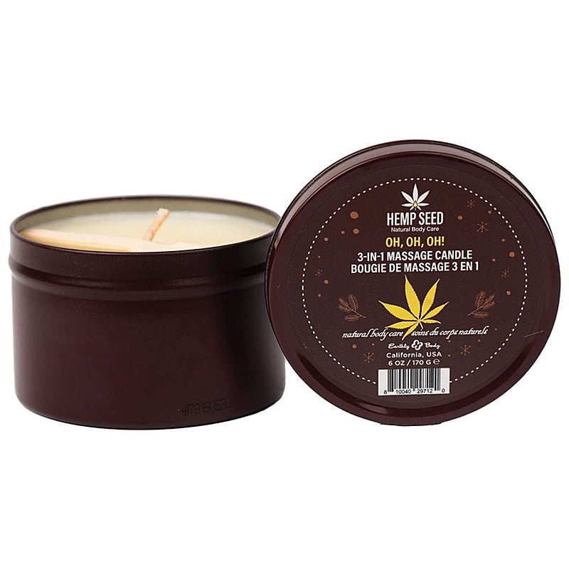 Hemp Seed 3-In-1 Adult Massage Candle By Earthly Body - Sex Pheromones and Perfumes