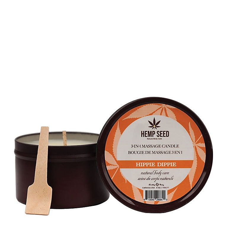 Hemp Seed 3-In-1 Adult Massage Candle By Earthly Body - Sex Pheromones and Perfumes