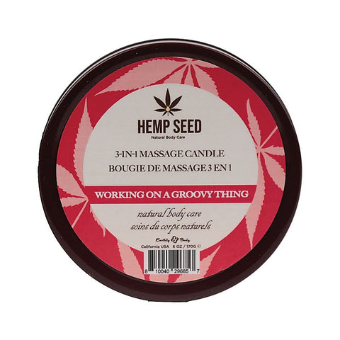 Hemp Seed 3-In-1 Adult Massage Candle By Earthly Body - Sex Pheromones and Perfumes