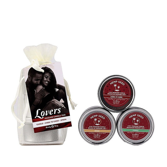 Earthly Body Hemp Seed Lovers Mini Scented Candles 3 Pack