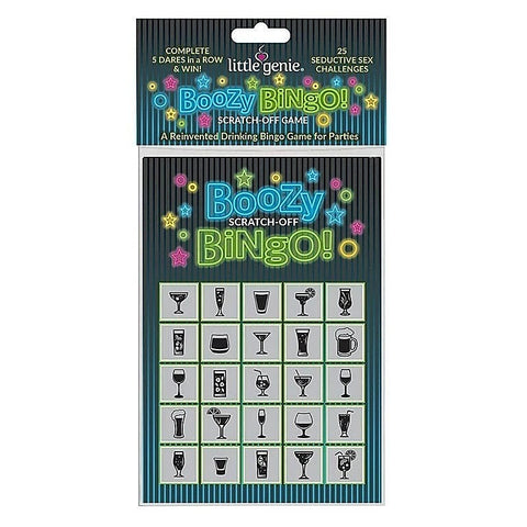 Boozy Bingo Drinking Scratcher Card By Little Genie - Party Gifts and Novelties