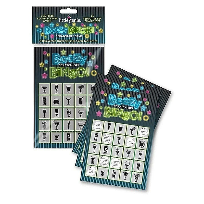 Boozy Bingo Drinking Scratcher Card By Little Genie - Party Gifts and Novelties