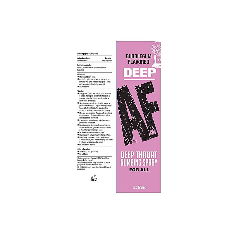 Deep Af Flavoured Deep Throat Spray By Little Genie - Delay and Excite Sprays