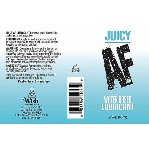 Juicy Af Thin And Realistic Lubricant By Little Genie - Water Based Lubes