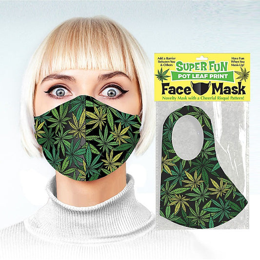 Little Genie Super Fun POT LEAF Novelty Face Mask