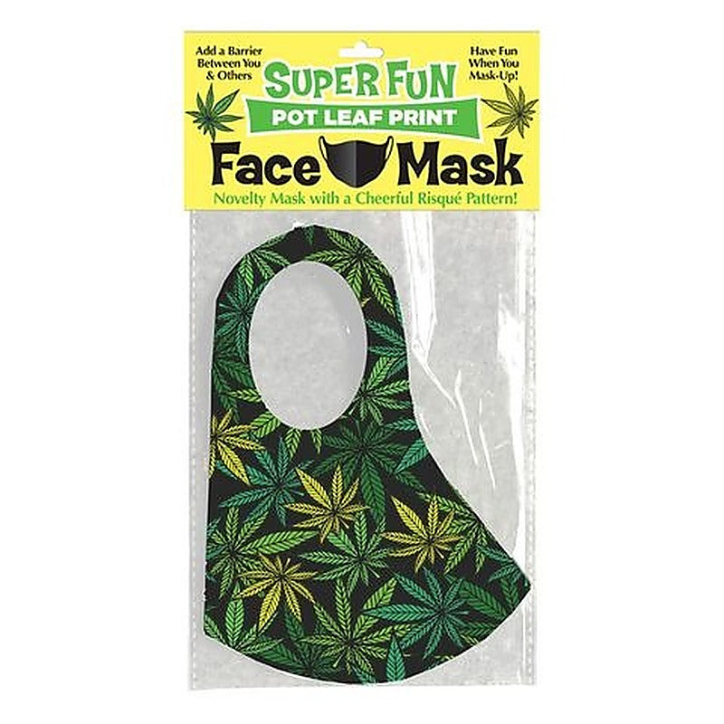 Super Fun Pot Leaf Novelty Face Mask By Little Genie - Masks And Blindfolds