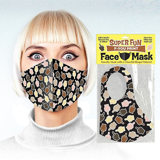 Little Genie Super Fun F U FINGER Novelty Face Mask