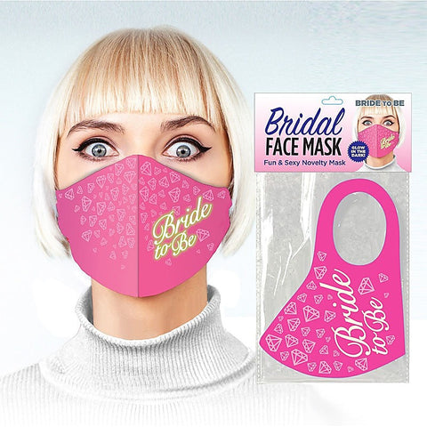 Bridal Face Bride To Be Glow Novelty Mask By Little Genie - Masks And Blindfolds