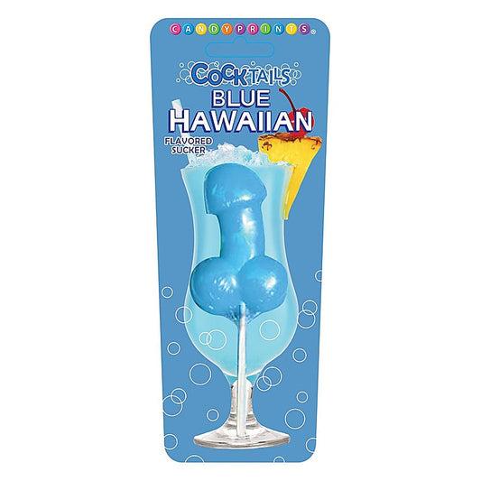 Little Genie Cocktail Suckers Blue Hawaiian Flavoured Dicky Lollypop