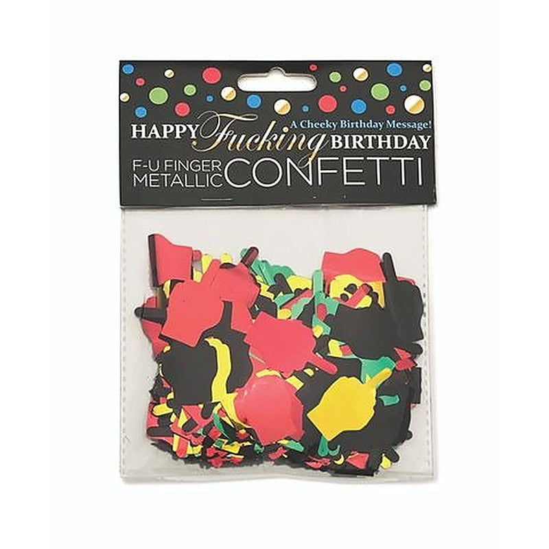 Happy Fucking Birthday Party Decoration Fu Finger Confetti - Party Gifts and Novelties
