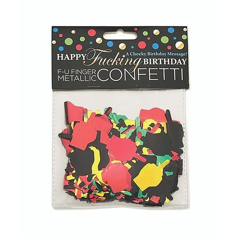 Happy Fucking Birthday Party Decoration Fu Finger Confetti - Party Gifts and Novelties