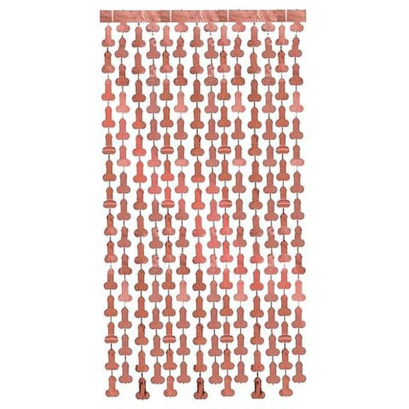 Glitterati Novelty Party Penis Foil Curtains By Little Genie - Party Gifts and Novelties