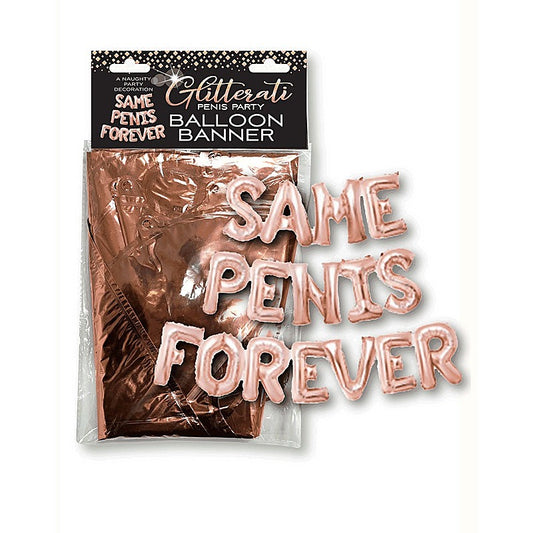 Little Genie Glitterati Hens Party Decoration Same Penis Forever Balloon Banner