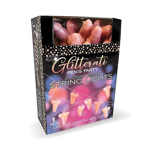 Glitterati Novelty Penis Party String Light By Little Genie - Party Gifts and Novelties