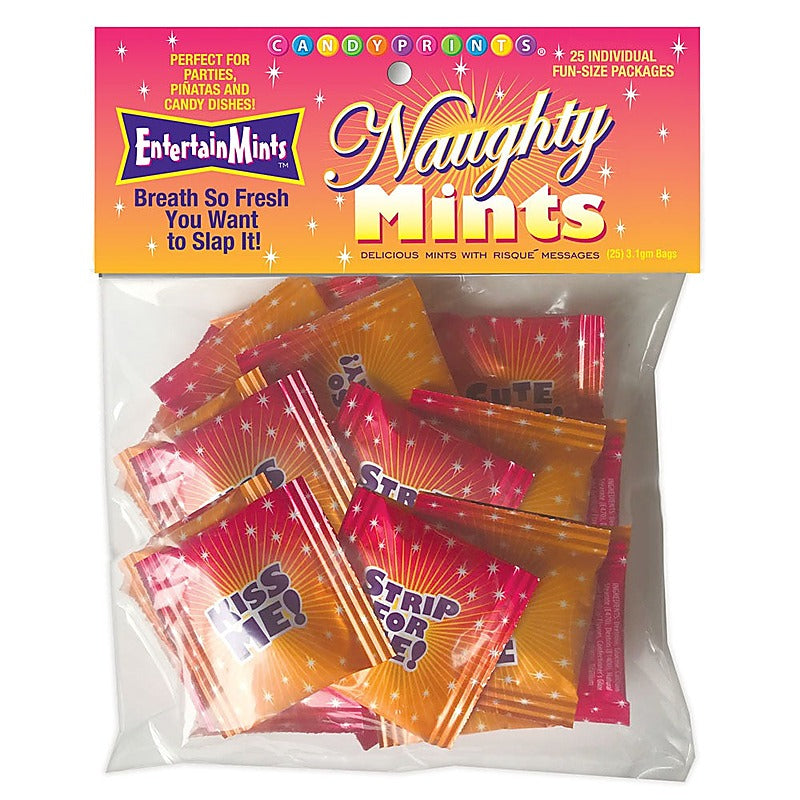 Naughty Mints Bulk Bag Of 25 Packs By Little Genie - Party Gifts and Novelties