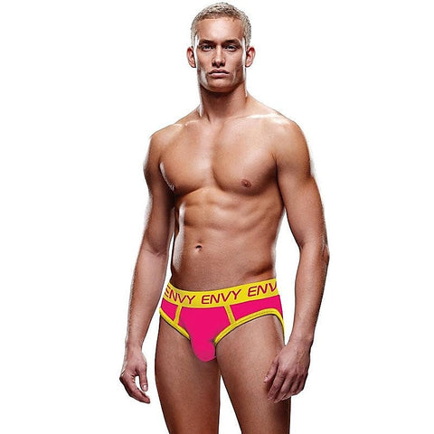 ENVY Solid Jock - Pink/Yellow Mens Underwear