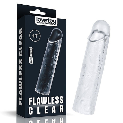 Flawless Penis Extender Sleeve By Lovetoy - Penis Sleeves and Extenders