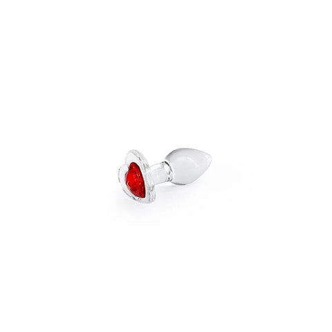 NS Novelties Crystal Desires Small Butt Plug With Red Heart Gem Base - Butt Plugs