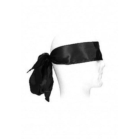 Shots Toys OUCH Black & White Bondage Silky Ribbon - Cuffs And Restraints
