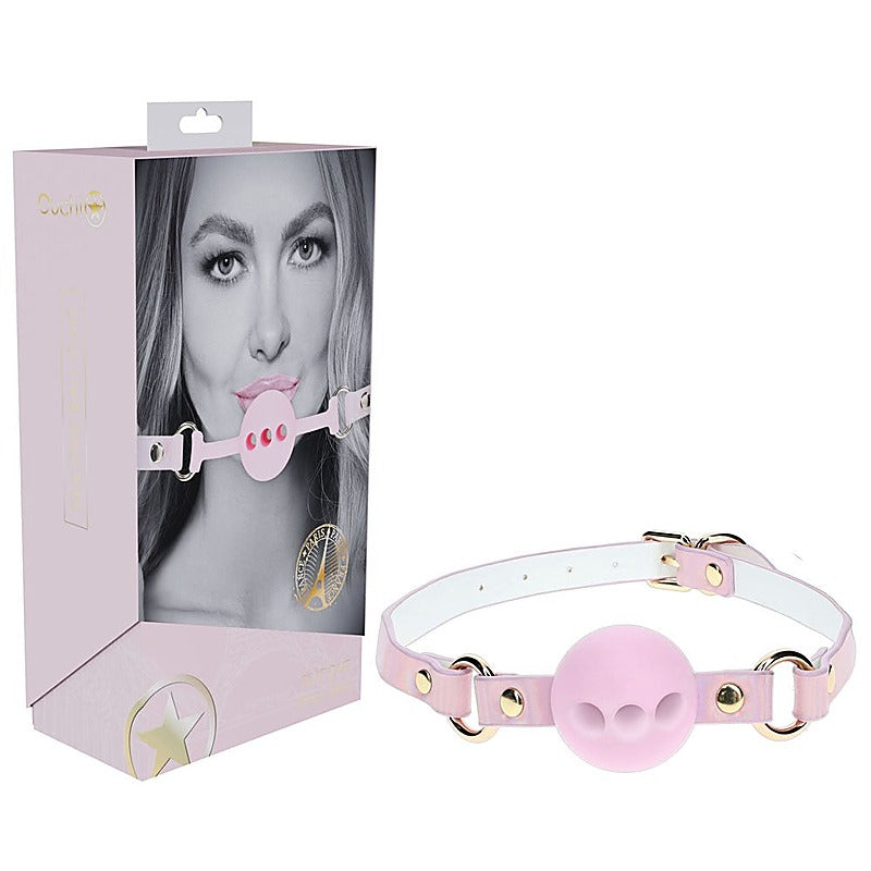 Ouch! Paris Collection Breathable Ball Gag By Shots Toys - Bondage Gags and Bits