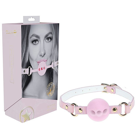 Ouch! Paris Collection Breathable Ball Gag By Shots Toys - Bondage Gags and Bits