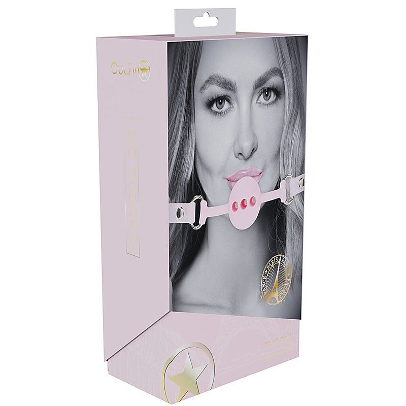 Ouch! Paris Collection Breathable Ball Gag By Shots Toys - Bondage Gags and Bits
