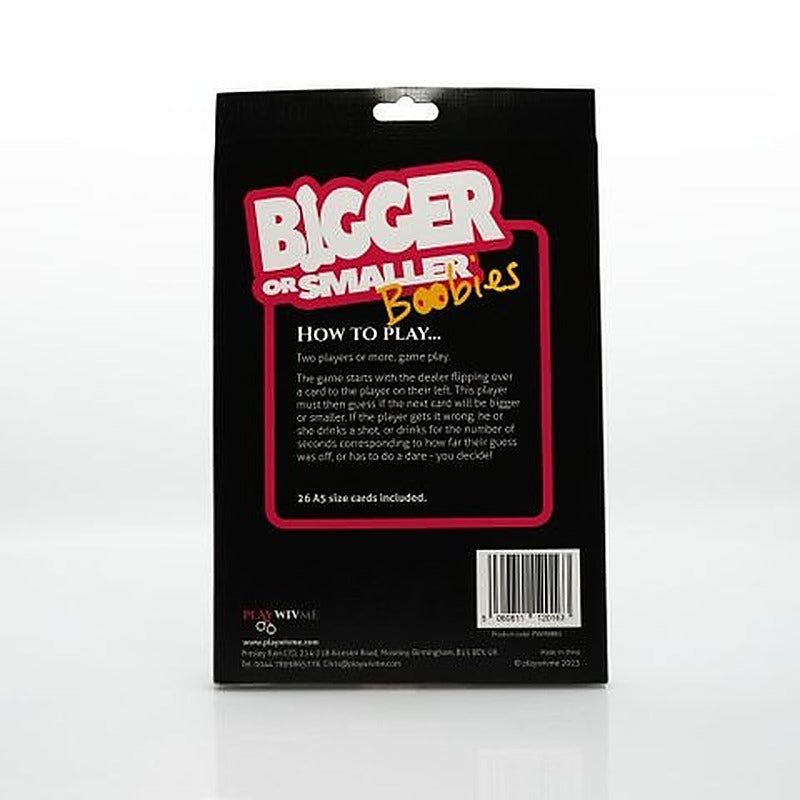 Bigger or Smaller Boobs Adult Card Game - Sex Games, Coupons and Tricks