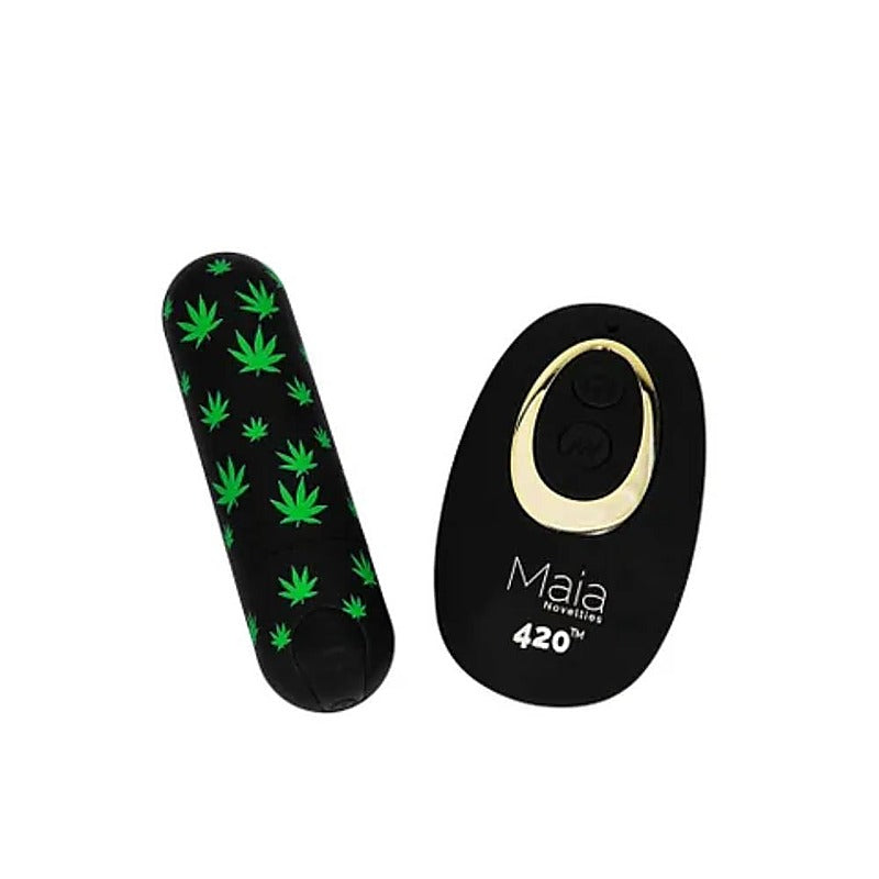 Maia DATE NIGHT 420 Remote Control Rechargeable Panty Vibrator Black - Remote Control Vibrators