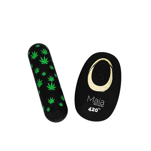 Maia DATE NIGHT 420 Remote Control Rechargeable Panty Vibrator Black - Remote Control Vibrators