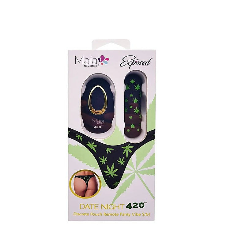 Maia DATE NIGHT 420 Remote Control Rechargeable Panty Vibrator Black - Remote Control Vibrators