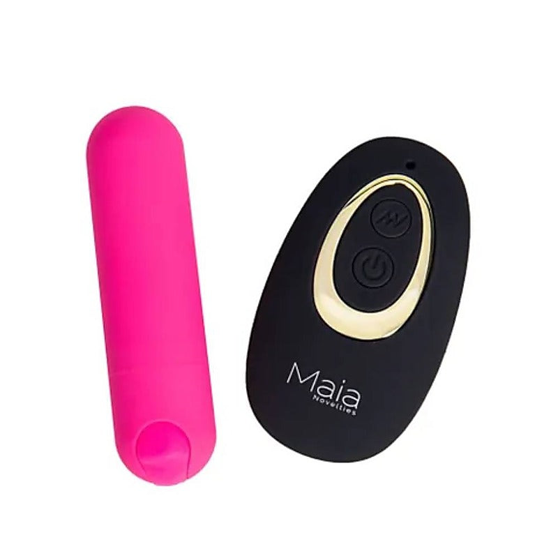 Maia DATE NIGHT Panty Vibrator With USB Rechargeable Bullet and Remote Pink - Remote Control Vibrators
