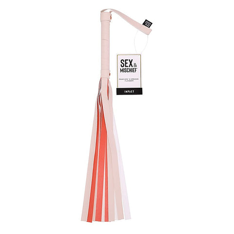 Sex and Mischief Peaches n CreaMe Stripe Flogger - Whips And Crops