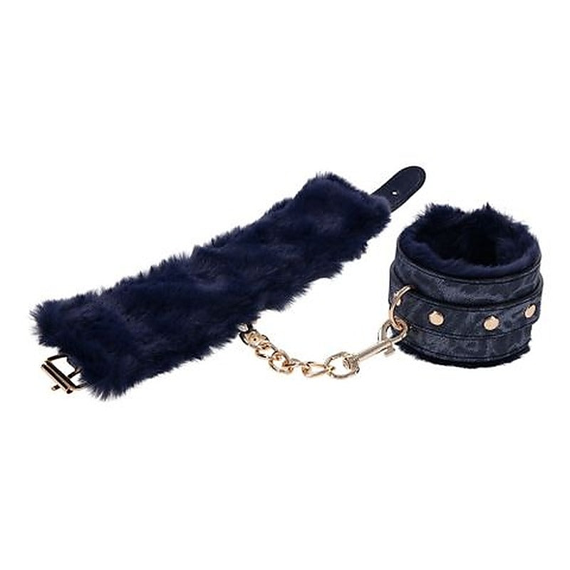 Cougar Fur Handcuffs by Sportsheets - Cuffs And Restraints