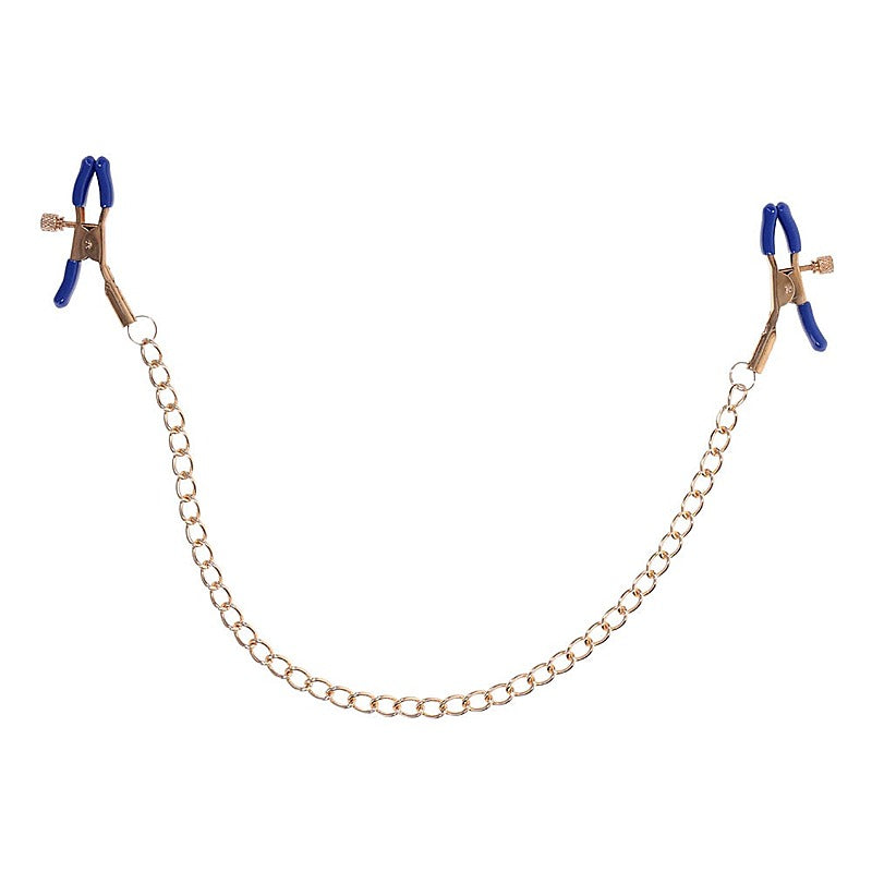 Sex & Mischief Cougar Chained Nipple Clamps By Sportsheets - Nipple and Clit Clamps