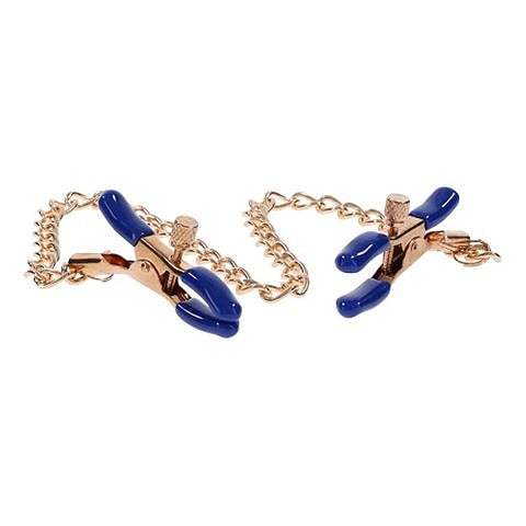 Sex & Mischief Cougar Chained Nipple Clamps By Sportsheets - Nipple and Clit Clamps
