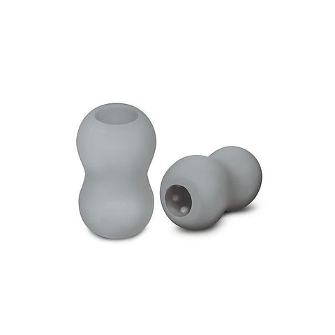 Zolo Grey Mini Double Bubble Male Stroker Sleeve Grey