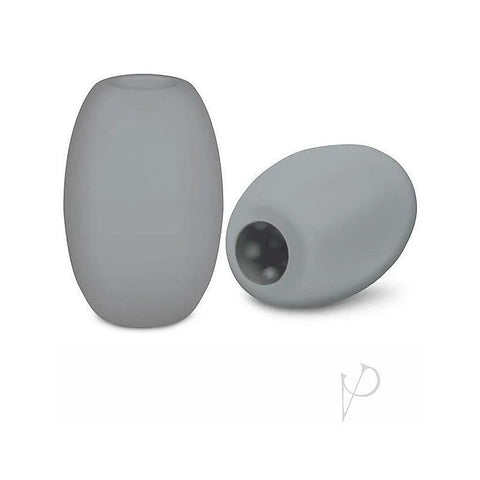 Zolo Grey Mini Double Bubble Male Stroker Sleeve Grey