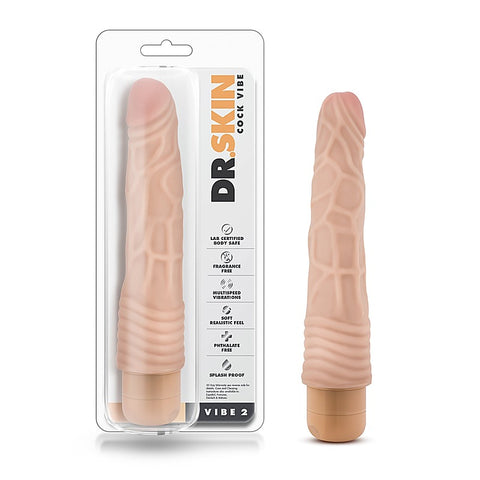 Dr. Skin Cock Vibe 2 Realistic 9 Inch Vibrating Cock - Vibrating Dildos