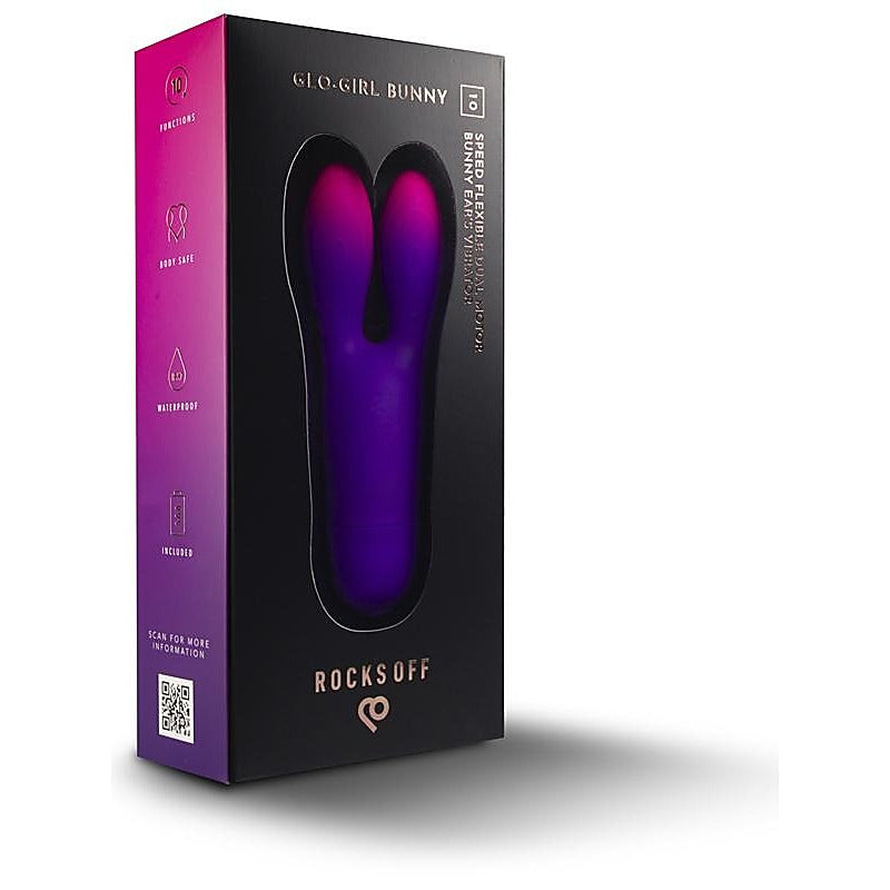 Rocks Off Glo Girl Bunny 10 Function Rabbit Ear Vibrator - Rabbit Vibrators