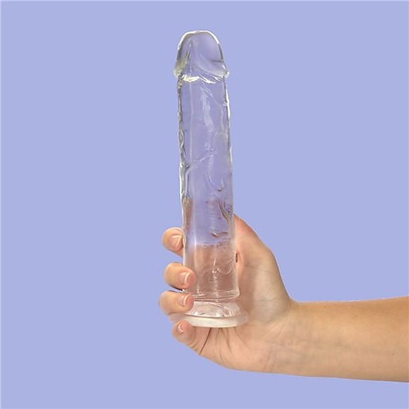 Addiction Crystal Realistic Dong Straight Clear - Realistic Dildos