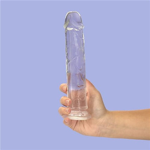 Addiction Crystal Realistic Dong Straight Clear - Realistic Dildos