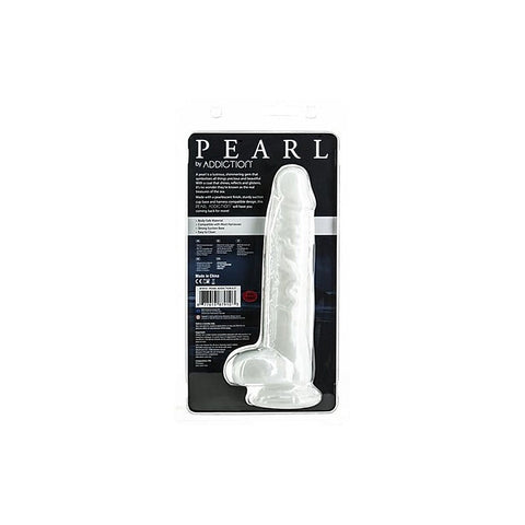 Addiction Pearl Suction Cup Realistic Dildo 8.5 Inch Pearl White - Realistic Dildos
