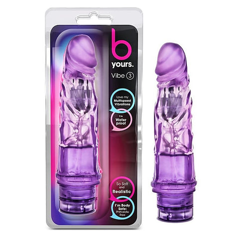 B Yours Vibe No 3 Realistic Vibrator With Veins - Vibrating Dildos
