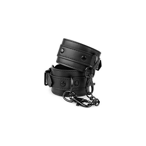 Bedroom Fantasies Faux Leather Fetish Play Ankle Cuffs Black - Cuffs And Restraints