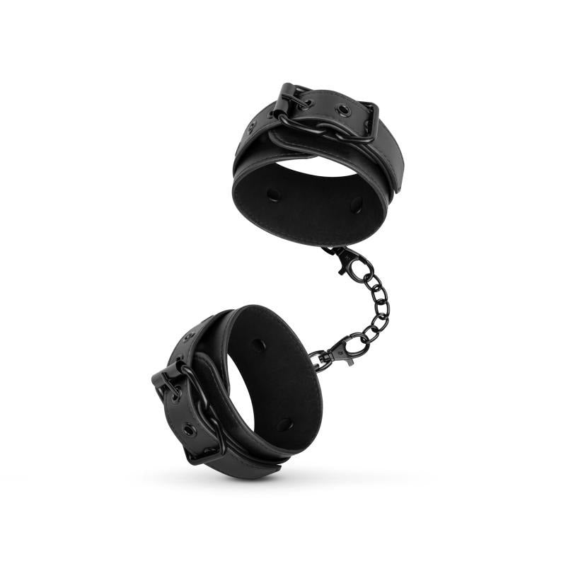 Faux Leather Ankle Cuffs by Easytoys - Cuffs And Restraints